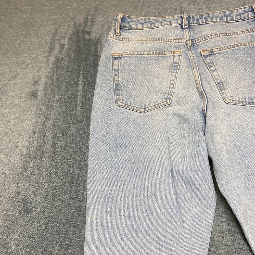 Topshop Jeans Womens 28x26.5 Blue Denim Travel High Rise Distressed Tapered Leg - Picture 4 of 10